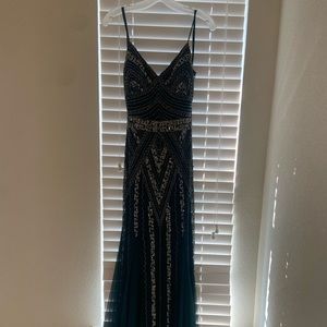 Beautiful dark green and sequin gown